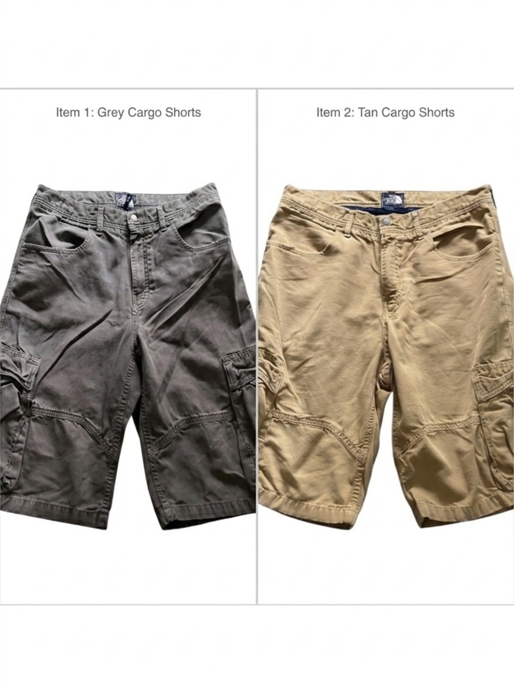 North Face Canvas Cargo Shorts 36 Long Set Of 2 Older Models Outdoor